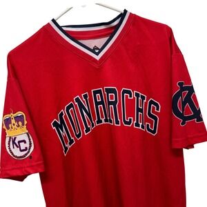 Stitches Kansas City Monarchs Negro League Baseball Jersey Red Mens Large L